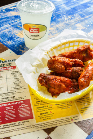 Limeade Label and Horizontal Menu Cactus Cafe graphic design example