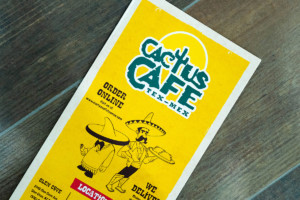 Cactus Cafe Take-Out Menu Cactus Cafe graphic design example