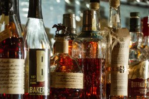 Bottles of bourbon