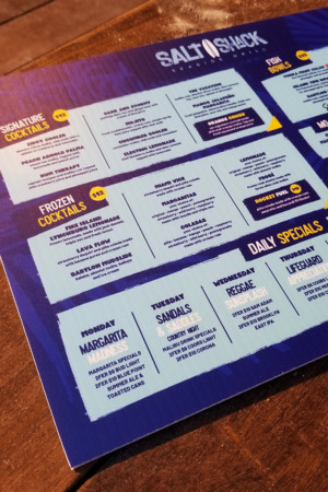 Drink Menu Foam Menu