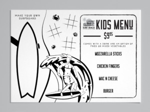 Kids Placemat Menu Kids Placemat Menu
