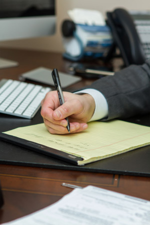 Writing on Notepad Notepad