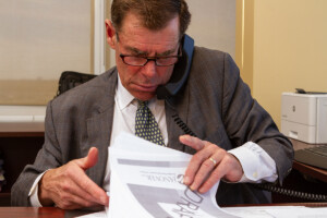 Employee at desk Employee at desk