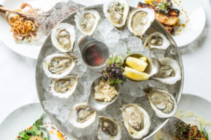 George Martin Strip Steak Oysters