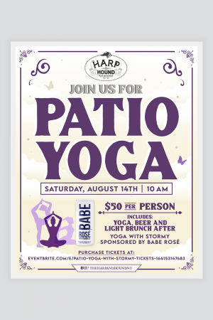 Patio yoga Instagram promo