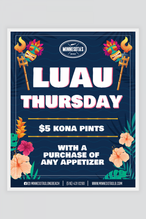 Luau Thursdays instagram promo