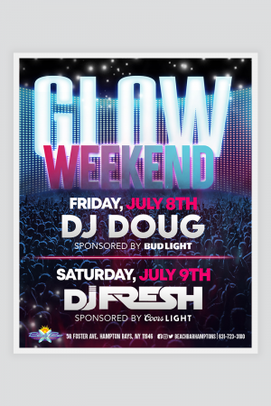 Glow party instagram promo