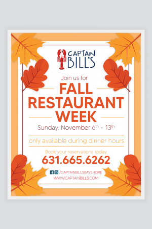 Fall Restaurant week instagram promo