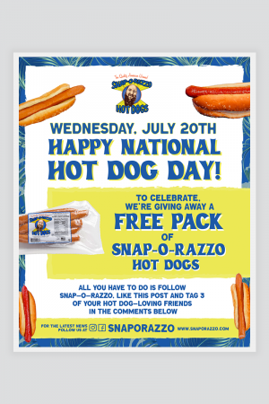National Hot dog day instagram promo