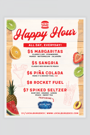 Happy Hour menu